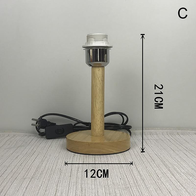 E27 патрон лампы круглый твердый деревянный держатель с шнуром включения выключения для настольной лампы прикроватный держатель лампы для домашнего освещения