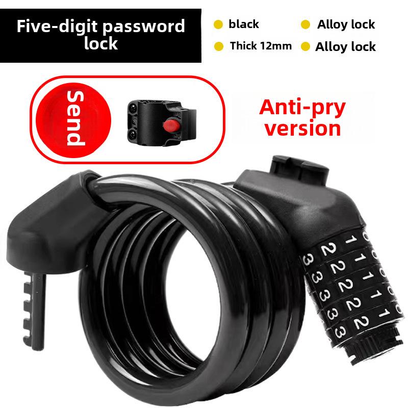 Портативный противоугонный парольный замок для велосипедов и электромобилей - толстый стальной трос
