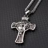 Vintage Stainless Steel Cross Necklace Pendant Portrait Titanium Steel Jewelry Hip Hop Style