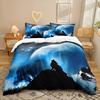 Wolf Series 3D Digital Printing Three-Piece Bedding Kit Bed Sheet Quilt Cover