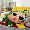 Cartoon T Teletubbies  Flannel  Blanket Suitable for Sofa Living Room Bedroom