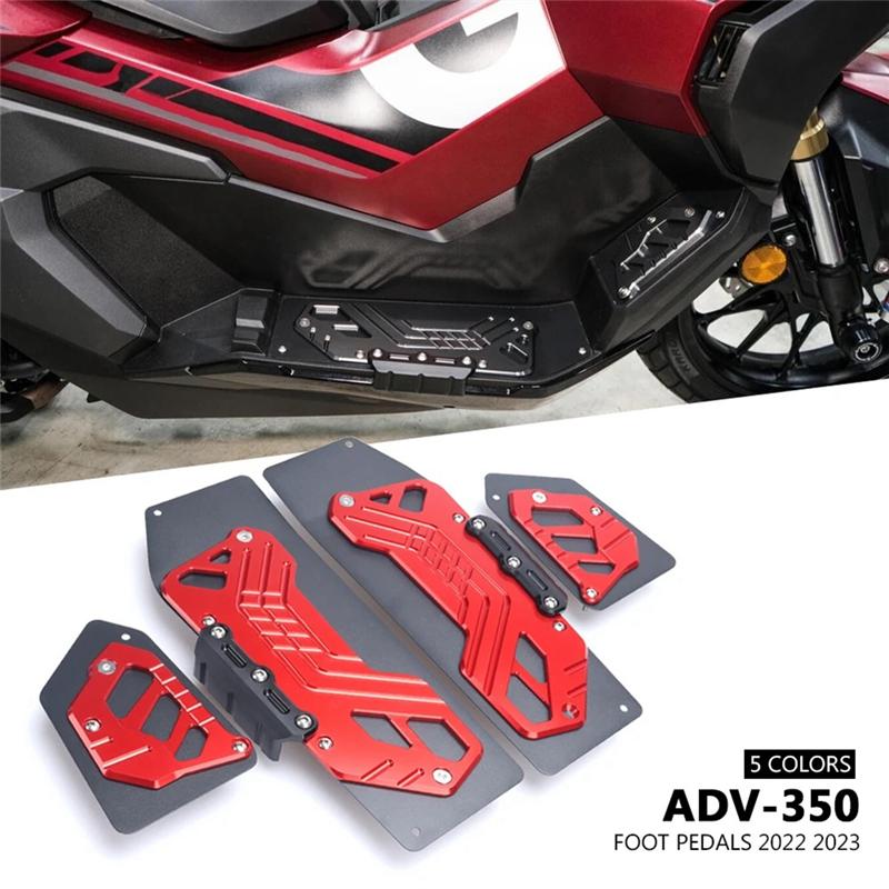 Motorcycle Footrest Footpads Foot Pegs Pedals Plate Pads Parts Accessories Fit For HONDA ADV350 ADV-350 ADV 350   (Blue)