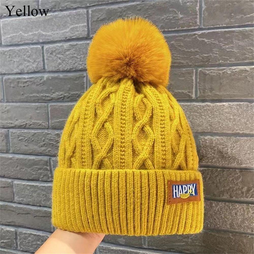 Unisex Womens Winter Warm Pom Pom Hat Cable Bobble Hat Pom Wooly Cap Knitted Beanie Cap