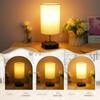 Touch Control Table Lamp Bedside Desk Lamp with 4W LED Bulb Warm White Light 3-level Dimmable