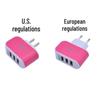 3-портовое USB-зарядное устройство "Конфета" со светодиодной подсветкой для Apple и зарядки нескольких устройств в поездке.