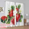 2 шт., 2D-печать на плоскости Светофильтрующие шторы Berry Blooms Универсальный Прочный полиэстер (без стержня) Праздничное использование в стиле ар-деко для