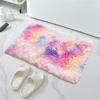 Радужный плюшевый коврик для ванной комнаты, мягкий мохнатый коврик для спальни, прихожей, коврик для ванной, туалета, пушистый коврик