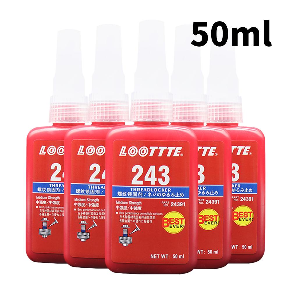 Высокопрочный фиксатор резьбы Thread Interlock 243 большой емкости Используется для фиксации резьбы M6-M20 и герметизации для дома, автомобиля, инструмента