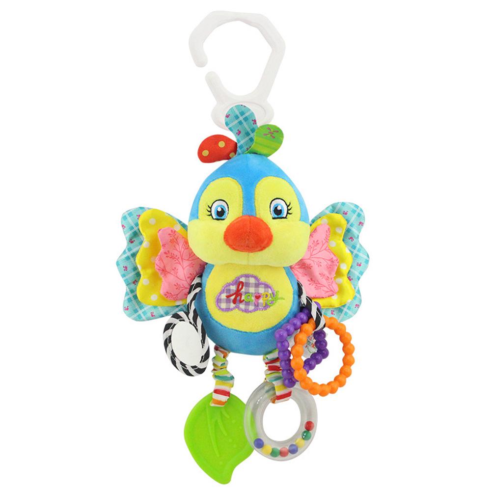 Cartoon Baby Stroller Hanging Rattles Newborn Mobile Rabbit Teether Appease Plush Toy Rubber Rings