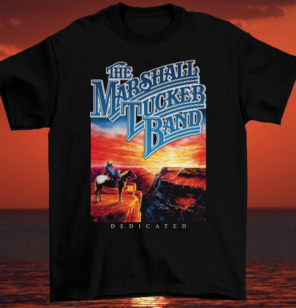 Vtg Dedicate - THE MARSHALL TUCKER Cotton Balck All Size Unisex Shirt BL125