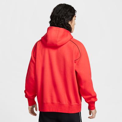 Nike Толстовки Мужские Оранжево-красные С капюшоном Умеренные