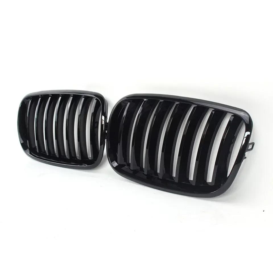 For BMW X5 E70 X6 E71 2007-2013 ABS Car Grille Front Kidney Grill Single Line Matte Black 51137157687 51137157688 51137185223
