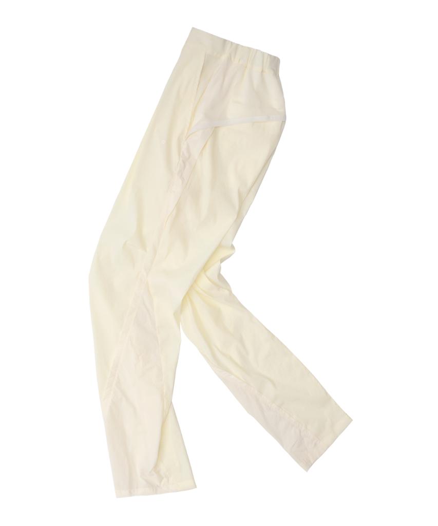 OJOS Mesh Parting Nylon Pants / Ivory
