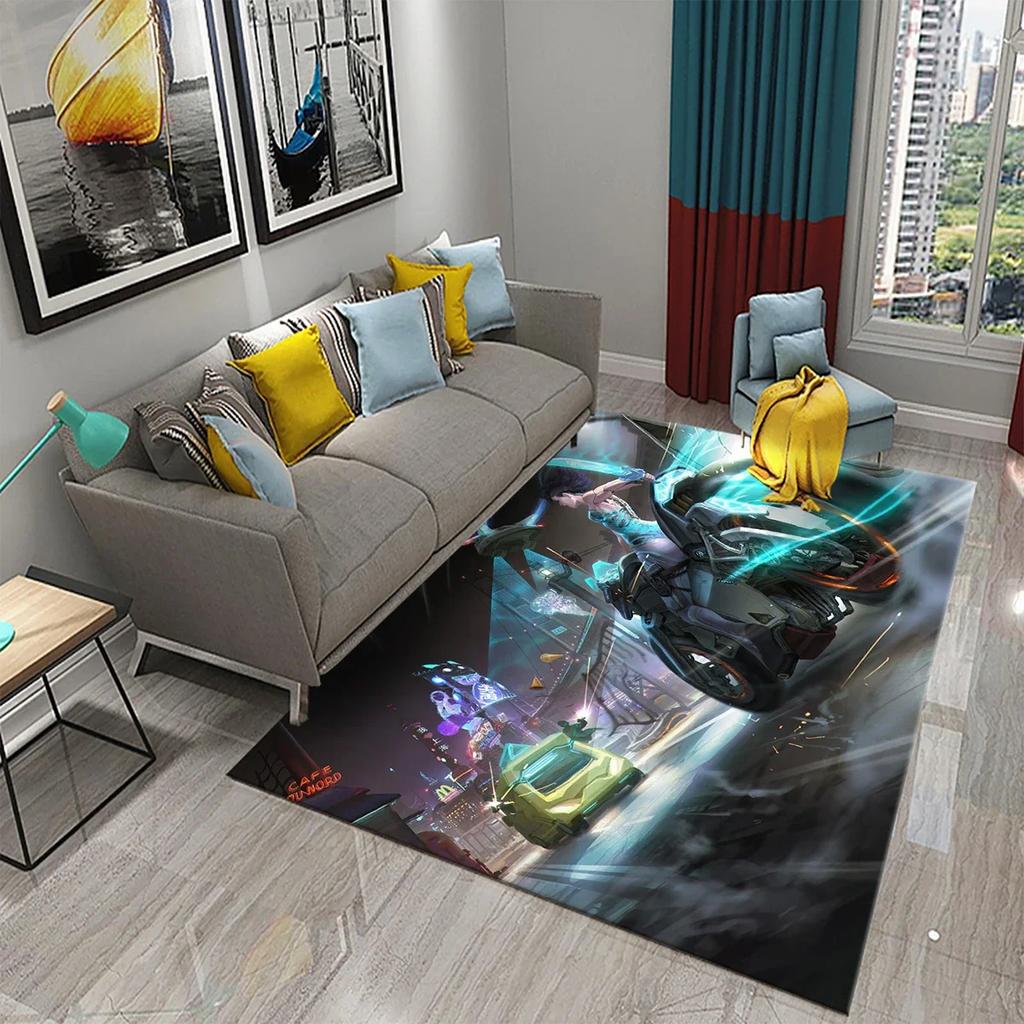 3D Винтажный Крутой Классический Мотоцикл Ковер Картина маслом Искусство Ковер Дом Спальня Гостиная Украшения Коврик для ванной Нескользящий