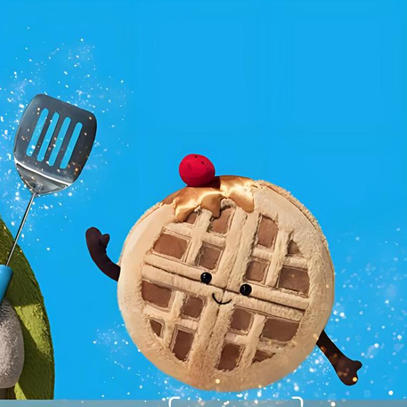 JELLYCAT Gourmet Collection Waffles Cute Dolls Plush Small Tall