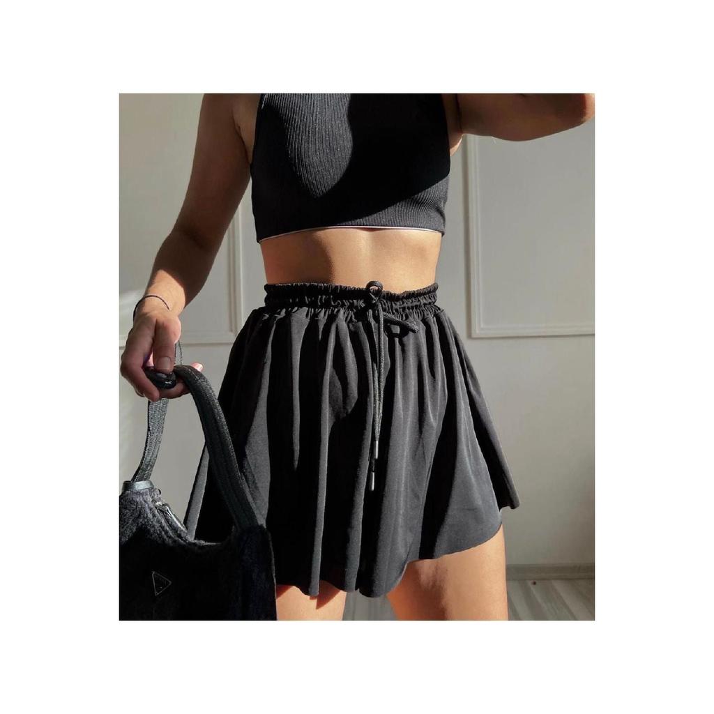 Женские черные колготки свободного покроя, спортивные шорты, юбка, черная