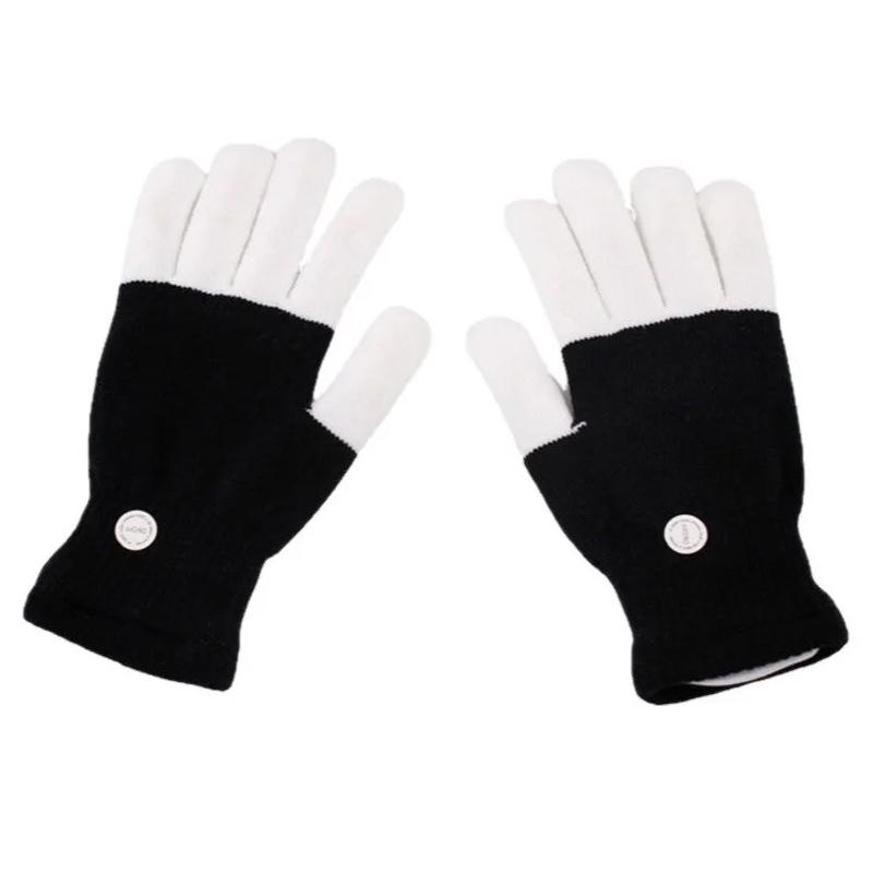Glitter Gloves LED Light Night Glowing Gloves Finger Lighting Flashing Glow Mittens For Entertainment Rave Party Glow Gloves