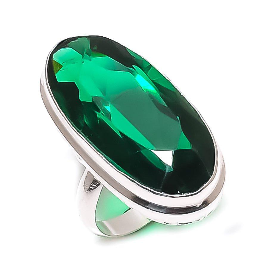 Chrome Diopside Gemstone Handmade 925 Sterling Silver Jewelry Ring Size 4.5 N6f50