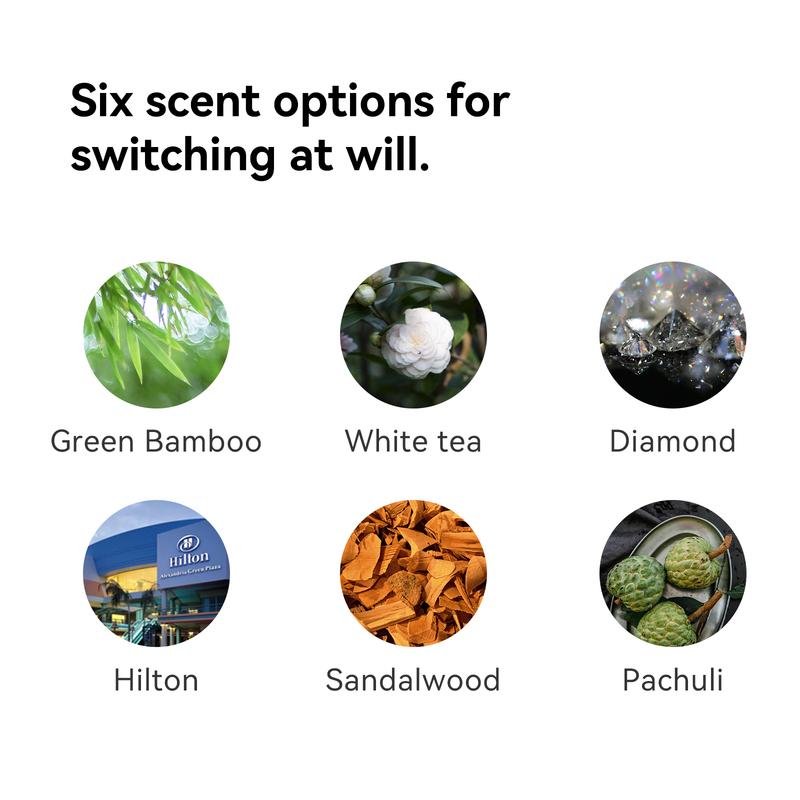 HIINST Car Perfume Vent Clip Battery Operated Scent Diffuser Cordless Design with Six Scent Small Portable Gifts for Him/Her