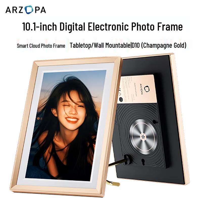 ARZOPA D10 10,1-дюймовая умная цифровая фоторамка Cloud, штепсель CN (адаптер в комплекте)