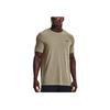 Under Armour Vintage Logo Print Training Crew Neck Short Sleeve T-Shirt Men Tops Gray 1361131-037