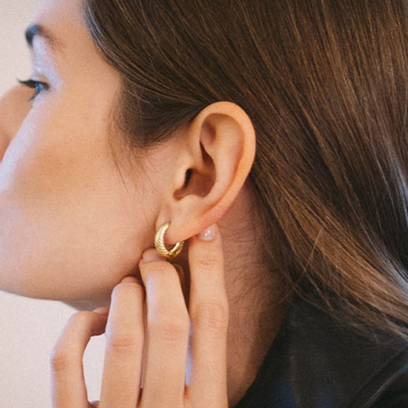 WorthWord [925 Silver] Aorr Earrings_2 Colors (3 Size)