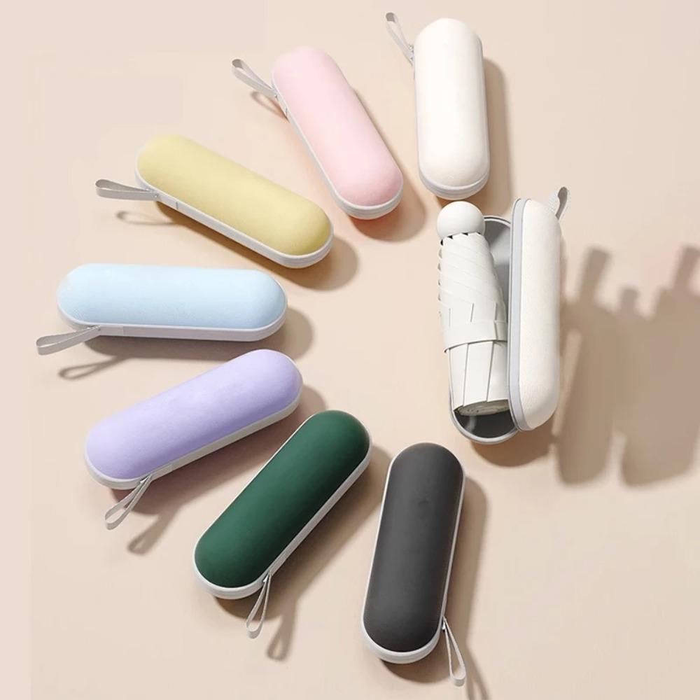 Зонт от солнца в капсуле, компактный и легкий дорожный зонт, защита от солнца и ультрафиолета, пятикратный капсульный зонт