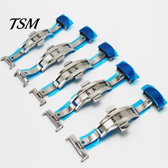 Watch Band Buckle Solid Universal Good Hardness Stainless Steel Clasp for Daily Wear Double Push Button