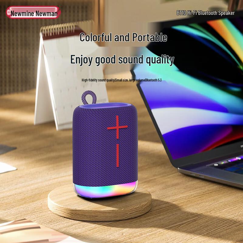 Портативная беспроводная Bluetooth-колонка Newmine BT10, штекер CN (адаптер в комплекте)