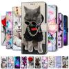 Для iPhone 15 14 13 12 11 Pro Max Huawei P20 P30 Lite Y8S Y7P мультяшный цветочный узор с изображением животных PU кожаный чехол-книжка с отделениями для карт и подставкой