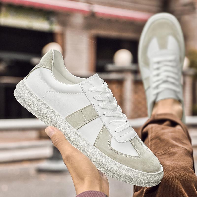 Man Leather Elevator Sneakers Men Height Increase 6cm Chunky Shoes Sports