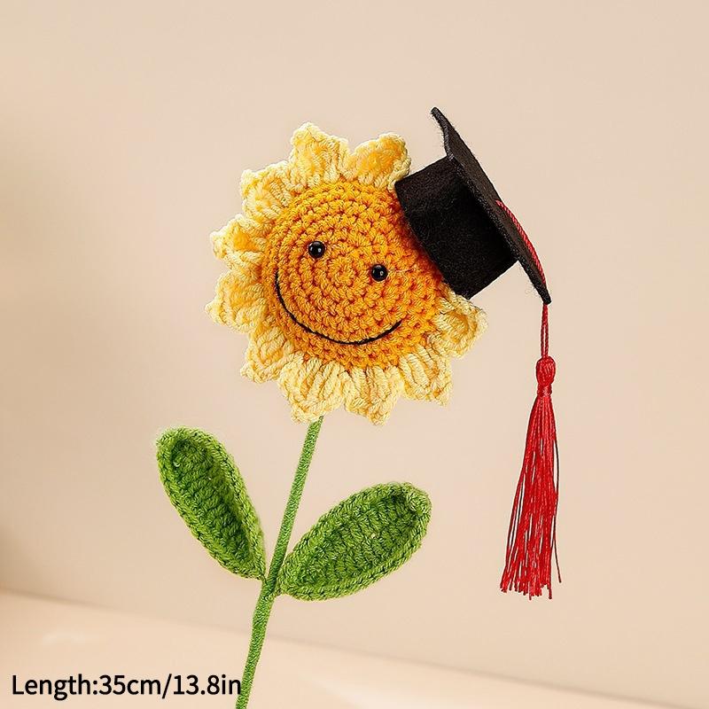 Graduation Bouquet Crochet Flower Bouquet Graduation Flower Gifts Party Favors Gifts Mother's Day Teacher's Day Graduation Gifts