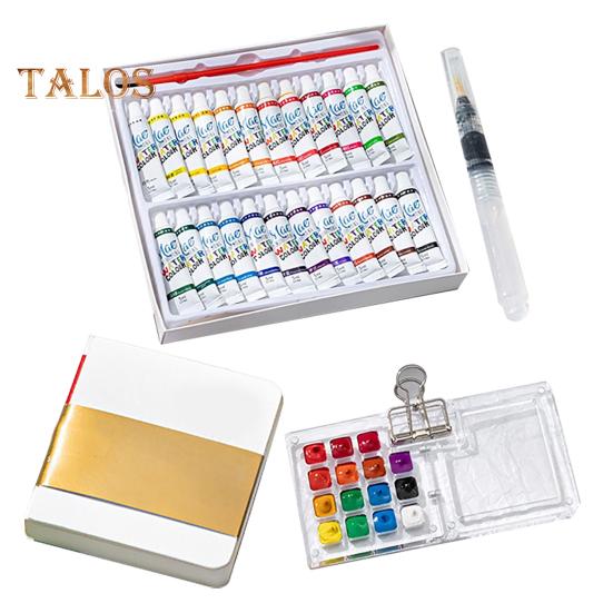 Мини-коробка для акварельных красок Pocket Artist Travel Set 8/15-цветная палитра из орехового дерева с металлическим зажимом Портативная акварельная ручка