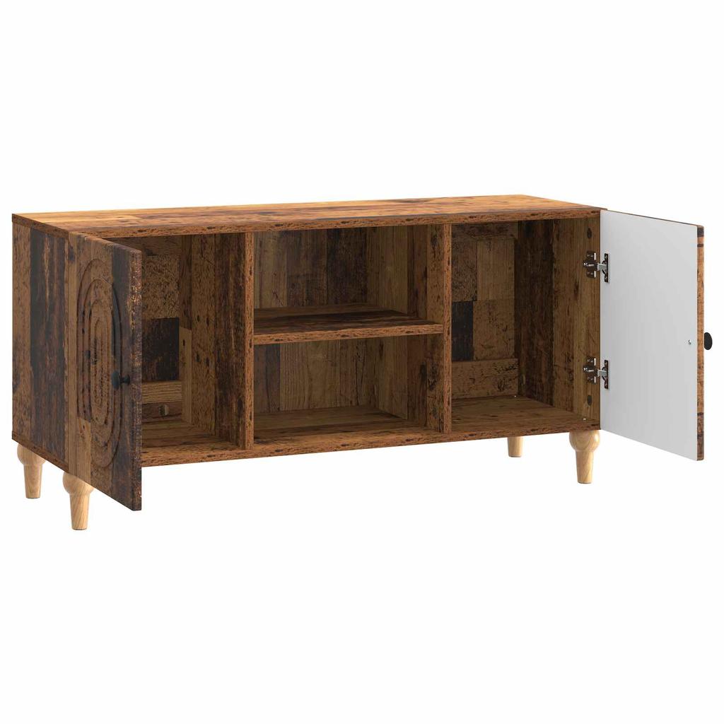TV Cabinet Reclaimed Wood Look 102 x 34.5 x 50 cm Particleboard