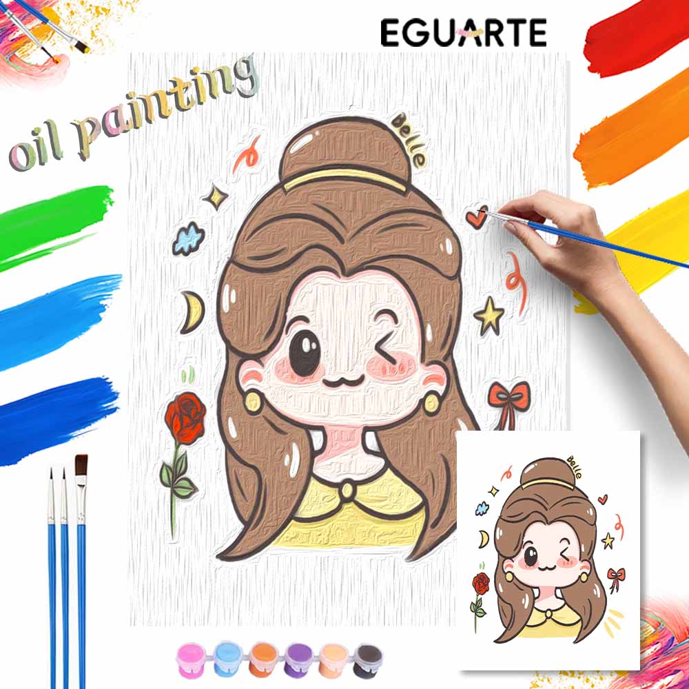 Disney Belle Painting Kit Home Decor Craft Perfect Gift Idea Diy Art
