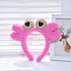 Милый краб большие глаза розовый синий желтый красный зеленый оранжевый нескользящий пушистый обруч для волос повязки на голову головной убор для женщин