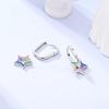 Original 925 Sterling Silver Tassel Earrings Women 2025 Zircon Ear Studs Sparkling Pave Hoop Earring Anniversary Jewelry Gift