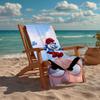 Ultra-Soft Beach Towel with The Smurfs Theme,Ideal for Pool - Camping, Diving - Perfect Travel Essential, Vibrant Beach Towel.