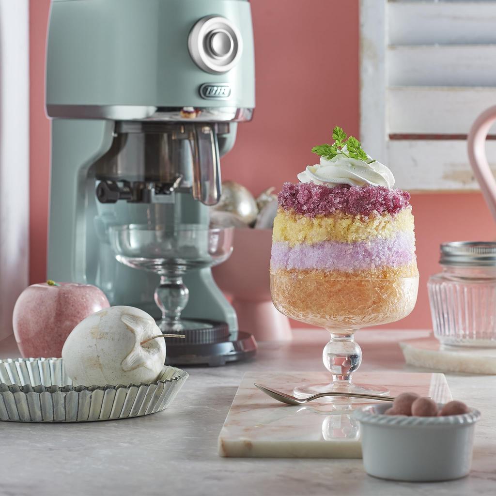 Компактный электрический льдогенератор для приготовления пушистого льда. Настоящее замороженное полумолоко с чашкой для льда [Toffy] K-IS13 (Бледно-аквамариновый) [модель 2024 года] лед, фрукты, лед,