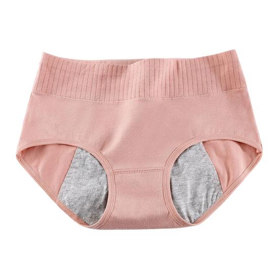 Женские менструальные трусы средней талии, однотонные, с защитой от протекания, с приподнятой попоной, с хорошей воздухопроницаемостью, эластичные