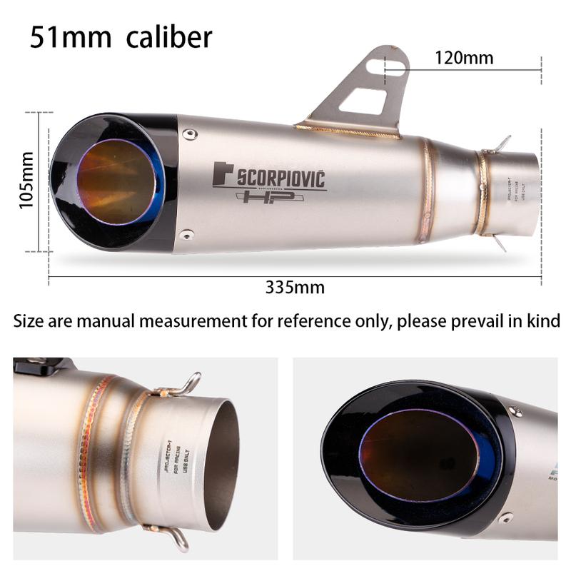 Motorcycle Exhaust Escape Slip On For MT09 MT-09 Tracer 9 900 GT XSR900 2020-2023 Front Link Pipe 51mm Muffler