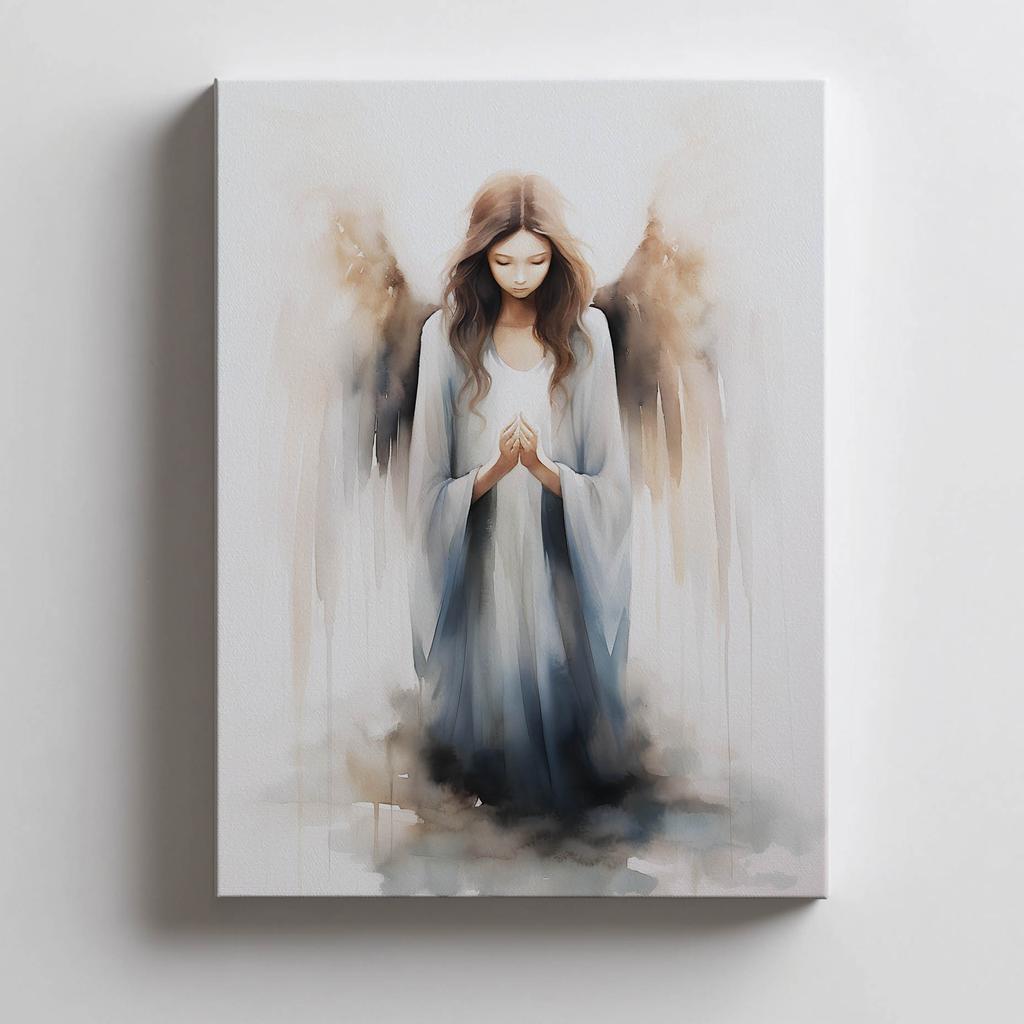 Poster Symphony of Blue Poster Symphony of Blue, 30X40 Cm, Frame Wooden Light Oak, Paper Matte 230 Gsm