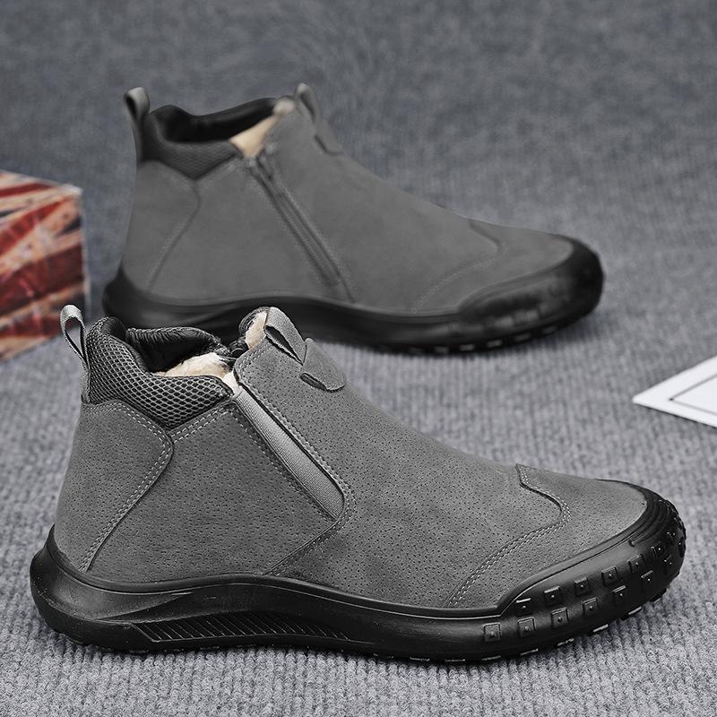 Уличные кожаные мужские кроссовки Слипоны Повседневная обувь Мужская обувь для ходьбы Мужские лоферы Удобная обувь для хайкинга Легкие 2024