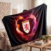 Middlesbrough FC Personalized Fleece Blanket With Football Logo, Custom Name Text Soft Warm Home Throw Blanket