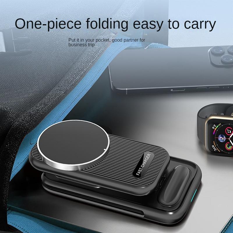 Новое магнитное беспроводное зарядное устройство «четыре в одном» для беспроводной зарядки мобильного телефона с разъемом для часов