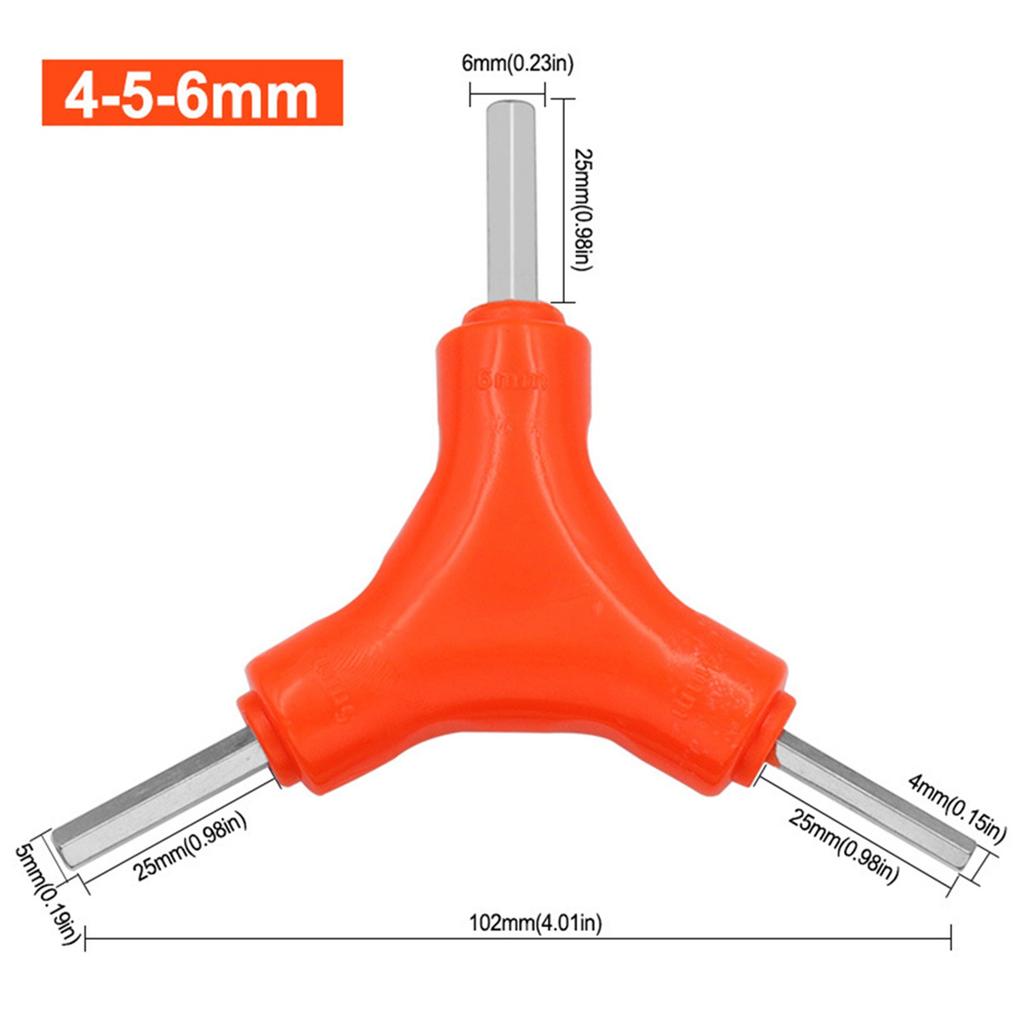 Trigeminal Hex Key 2.5/3/4/5/6/8mm Chrome Vanadium Steel