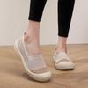 Processing and Customization of New Summer Women's Fly-woven Mesh, Versatile and Comfortable One-pedal Breathable Casual Soft-soled Mother Shoes
