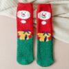 Duck Fashion Design Santa Korean Style Coral Fleece Socks Christmas Hosiery Floor Socks Women Socks