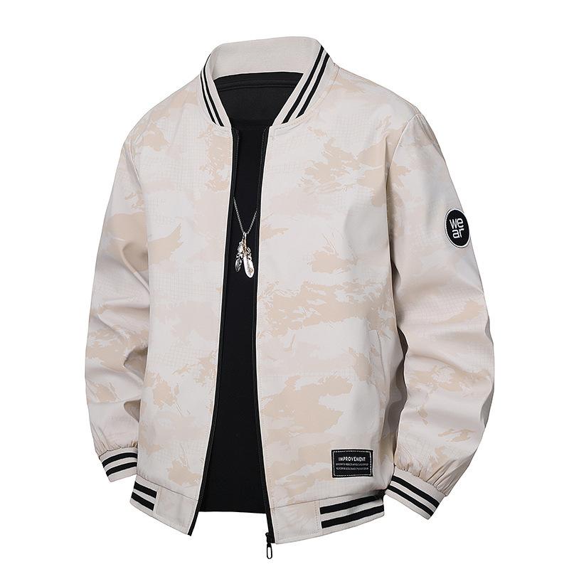 Новая мужская куртка Весна и Осень Повседневная мужская одежда Корейская Красивая Куртка-пилот на молнии