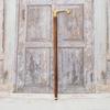 93.98 Cm Walking Stick Wooden and Brass Elegant Goldene Cane Gift for Grandfather Father Wedding Session